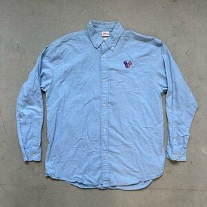 Walt Disney Mickey Mouse USA 4th of July Long Sleeve Button Up Shirt